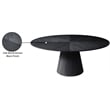 Bowery Hill Modern / Contemporary Oak Wood Veneer Black Dining Table