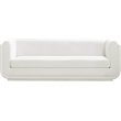 Bowery Hill Contemporary Soft Cream Linen Textured Fabric Sofa
