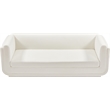 Bowery Hill Contemporary Soft Cream Linen Textured Fabric Sofa