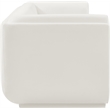 Bowery Hill Contemporary Soft Cream Linen Textured Fabric Sofa