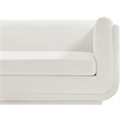 Bowery Hill Contemporary Soft Cream Linen Textured Fabric Sofa