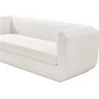 Bowery Hill Contemporary Soft Cream Linen Textured Fabric Sofa