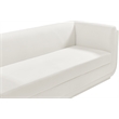 Bowery Hill Contemporary Soft Cream Linen Textured Fabric Sofa