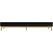 Bowery Hill Mid-Century Modern Black Linen Textured Fabric Sofa