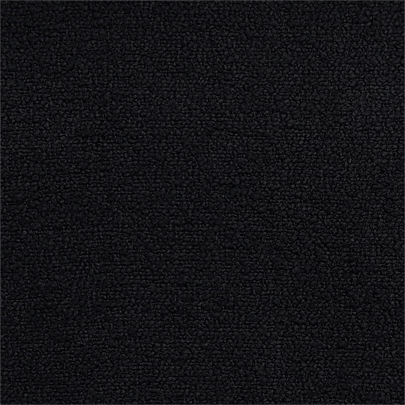 Bowery Hill Mid-Century Modern Rich Black Boucle Fabric Sofa