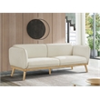 Bowery Hill Mid-Century Modern Rich Cream Boucle Fabric Sofa