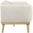 Bowery Hill Mid-Century Modern Rich Cream Boucle Fabric Sofa