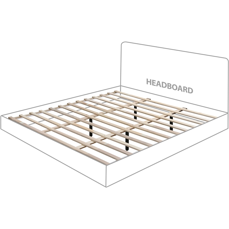 Bowery Hill Contemporary Deep Channel Tufted Soft Cream Vegan Leather King Bed