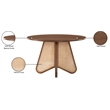 Bowery Hill Modern / Contemporary Solid Wood Walnut Brown Dining Table