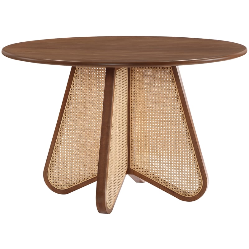 Bowery Hill Modern / Contemporary Solid Wood Walnut Brown Dining Table