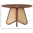 Bowery Hill Modern / Contemporary Solid Wood Walnut Brown Dining Table