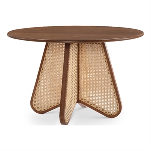 Bowery Hill Modern / Contemporary Solid Wood Walnut Brown Dining Table