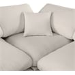 Bowery Hill Contemporary Upholstered Beige Linen Textured Fabric Corner Chair