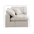 Bowery Hill Contemporary Upholstered Beige Linen Textured Fabric Corner Chair