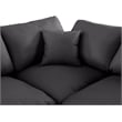 Bowery Hill Contemporary Soft Black Vegan Leather Corner Chair