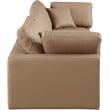Bowery Hill Contemporary Tan Vegan Leather 3-Piece Modular Sofa