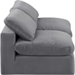 Bowery Hill Contemporary Soft Grey Velvet 2-Piece Modular Sofa