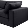 Bowery Hill Upholstered Black Linen Textured Fabric 4-Piece Modular Sofa