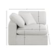 Bowery Hill Contemporary Upholstered Cream Linen Textured Fabric Corner Chair