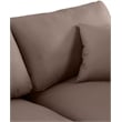 Bowery Hill Contemporary Soft Brown Vegan Leather Armless Chair