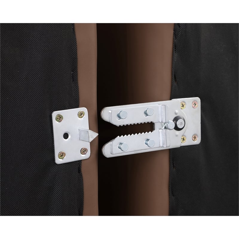 Bowery Hill Contemporary Brown Vegan Leather 4-Piece Modular Sofa