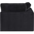 Bowery Hill Contemporary Soft Black Durable Velvet Corner Chair