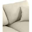 Bowery Hill Contemporary Soft Cream Vegan Leather Armless Chair
