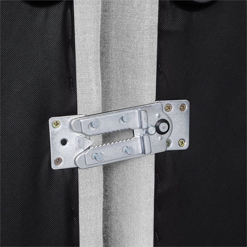 Bowery Hill Contemporary Upholstered White Linen Textured Fabric Armless Chair