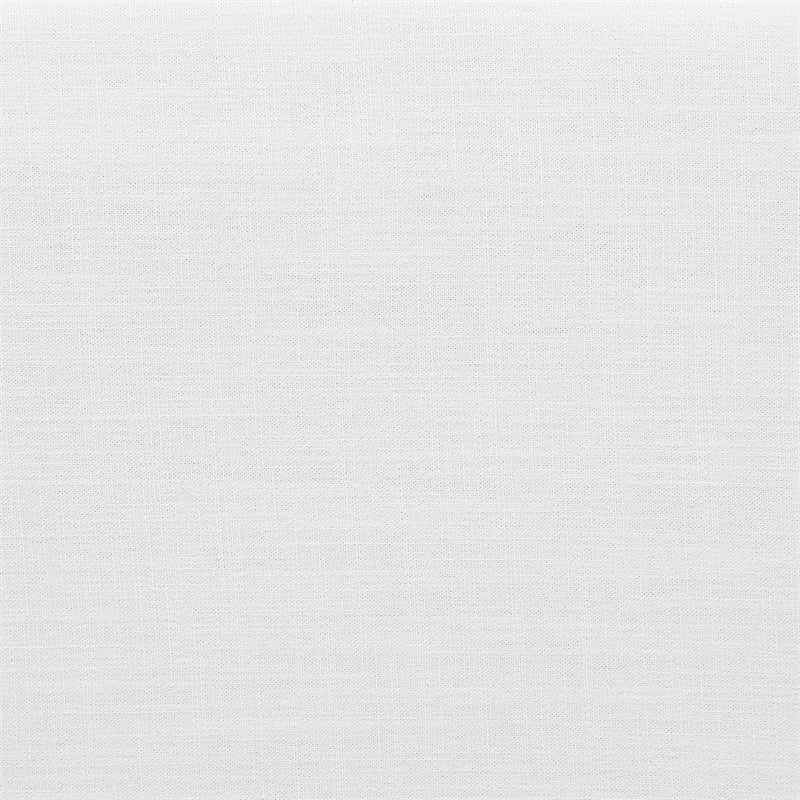 Bowery Hill Contemporary Upholstered White Linen Textured Fabric Armless Chair