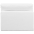 Bowery Hill Contemporary Upholstered White Linen Textured Fabric Armless Chair