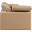 Bowery Hill Contemporary Soft Tan Vegan Leather Corner Chair