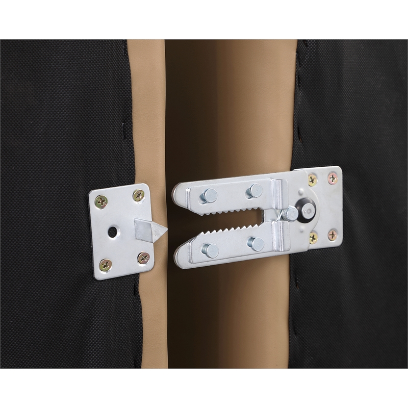 Bowery Hill Contemporary Soft Tan Vegan Leather Corner Chair