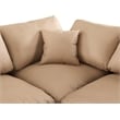 Bowery Hill Contemporary Soft Tan Vegan Leather Corner Chair