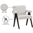 Bowery Hill Contemporary Rich Cream Boucle Fabric Accent Chair