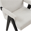 Bowery Hill Contemporary Rich Cream Boucle Fabric Accent Chair