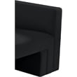 Bowery Hill Contemporary Solid Wood Frame Rich Black Velvet Chair
