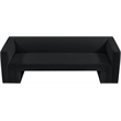 Bowery Hill Contemporary Solid Wood Frame Rich Black Velvet Sofa