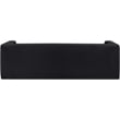 Bowery Hill Contemporary Solid Wood Frame Rich Black Velvet Sofa