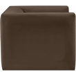 Bowery Hill Contemporary Solid Wood Frame Rich Brown Velvet Chair
