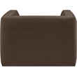 Bowery Hill Contemporary Solid Wood Frame Rich Brown Velvet Chair
