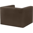 Bowery Hill Contemporary Solid Wood Frame Rich Brown Velvet Chair