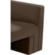 Bowery Hill Contemporary Solid Wood Frame Rich Brown Velvet Chair