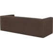 Bowery Hill Contemporary Solid Wood Frame Rich Brown Velvet Sofa