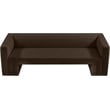 Bowery Hill Contemporary Solid Wood Frame Rich Brown Velvet Sofa