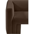 Bowery Hill Contemporary Solid Wood Frame Rich Brown Velvet Sofa
