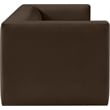 Bowery Hill Contemporary Solid Wood Frame Rich Brown Velvet Sofa