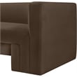 Bowery Hill Contemporary Solid Wood Frame Rich Brown Velvet Sofa