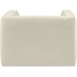 Bowery Hill Contemporary Solid Wood Frame Rich Cream Velvet Chair