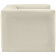 Bowery Hill Contemporary Solid Wood Frame Rich Cream Velvet Chair