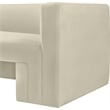Bowery Hill Contemporary Solid Wood Frame Rich Cream Velvet Chair
